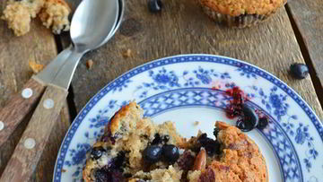 Рецепт Сочных маффинов с черникой