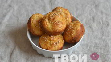 Рецепт Закусочных маффинов с ветчиной и сыром