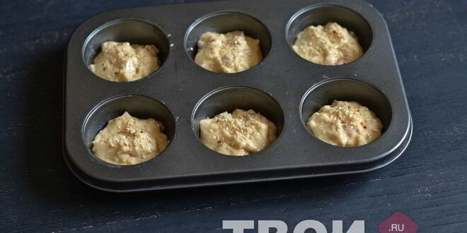 Рецепт закусочных маффинов с ветчиной и сыром