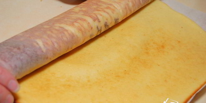 Рецепт малинового рулета