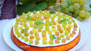 Рецепт Лимонного манника с виноградом