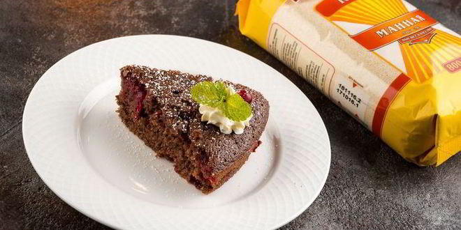 Рецепт манника клюква в шоколаде