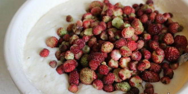 Рецепт манника с лесной клубникой