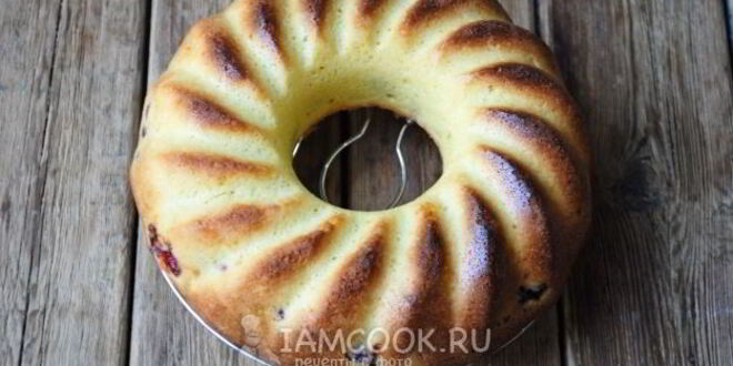 Рецепт манника с вишней на кефире