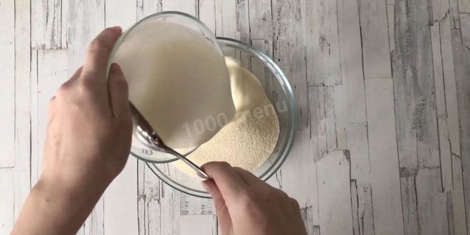 Рецепт манника с яблоками