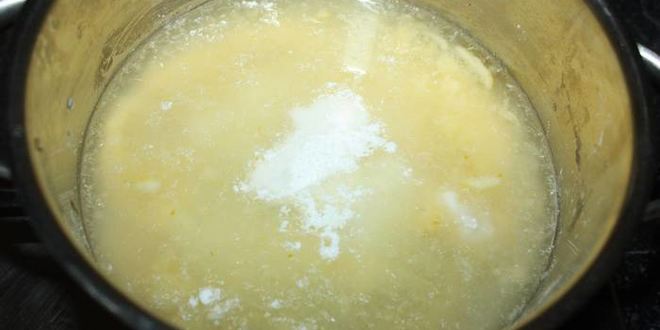 Рецепт постного манника с лимонной начинкой