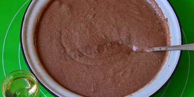 Рецепт шоколадного манника на кефире