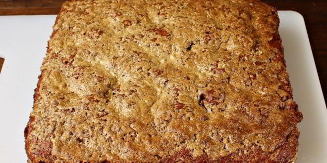 Рецепт шоколадного манника с халвой