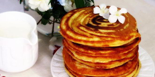 Рецепт апельсиновых оладий без яиц