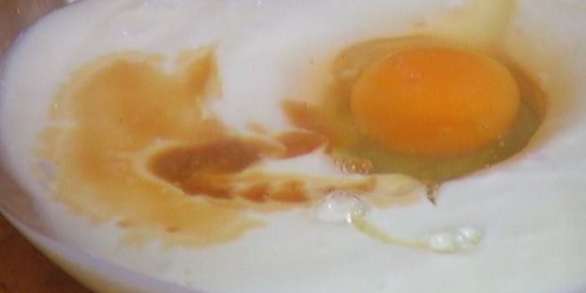 Рецепт фруктовых оладий на кефире