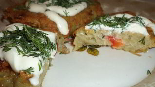 Рецепт Картофельных оладий со сладким перцем