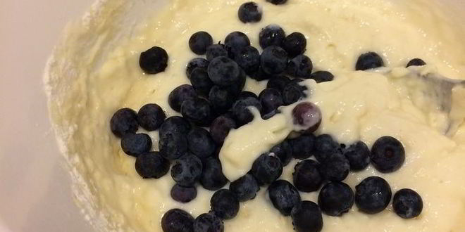 Рецепт оладушек с черникой