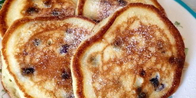 Рецепт оладушек с черникой