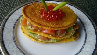 Рецепт Оладий из тыквы с семгой