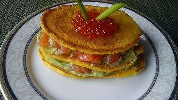 Рецепт Оладий из тыквы с семгой