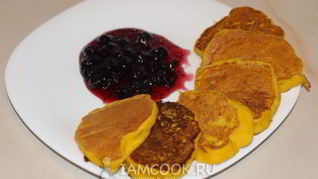 Рецепт Оладий из вареной тыквы