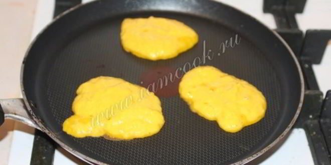 Рецепт оладий из вареной тыквы