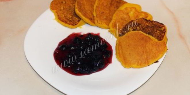 Рецепт оладий из вареной тыквы