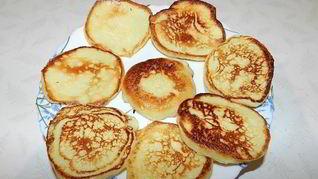 Рецепт Оладий на твороге и сметане