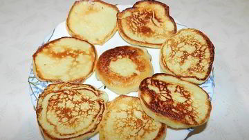 Рецепт Оладий на твороге и сметане