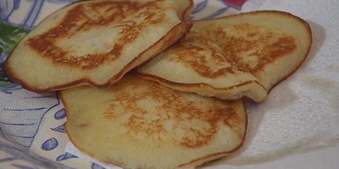 Рецепт оладий с яблоками и яблочной карамелью