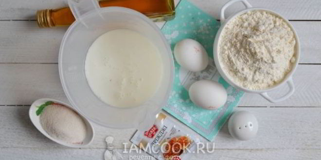 Рецепт пышных оладий на кефире и дрожжах