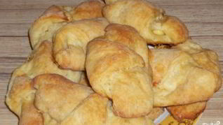 Рецепт Рогаликов из творожного теста с яблоками