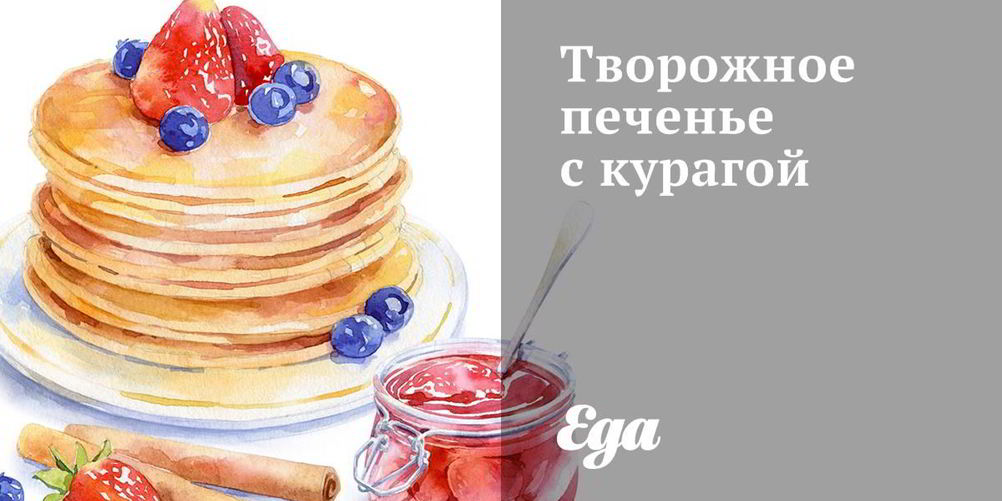 Как приготовить творожное печенье с курагой