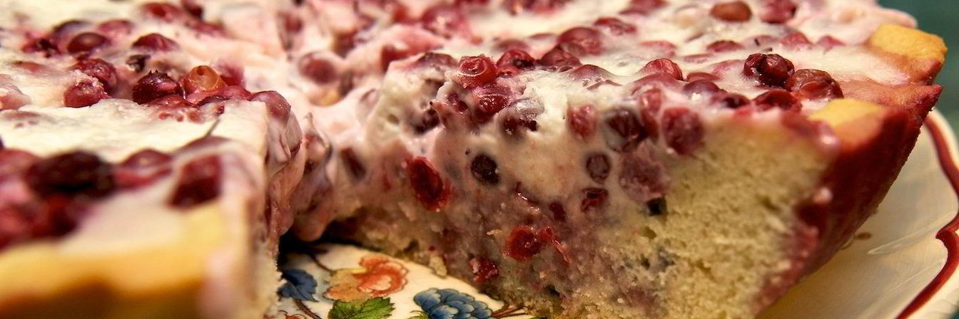 Рецепт Брусничного пирога из песочного теста