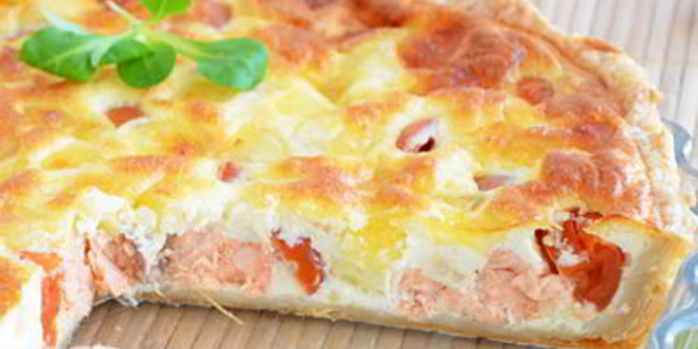 Как приготовить итальянского киша с лососем и моцареллой