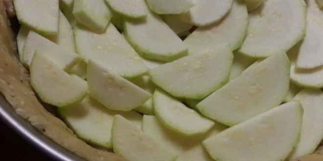 Рецепт куриного пирога с кабачками и помидорами