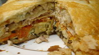 Рецепт Курника из бездрожжевого теста