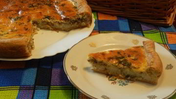 Рецепт Открытого пирога с сайрой