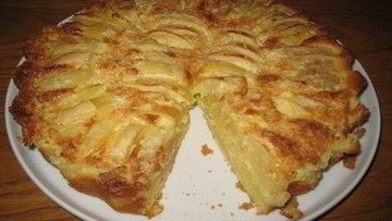 Рецепт Пирога Неженка с яблоками в сметанной заливке