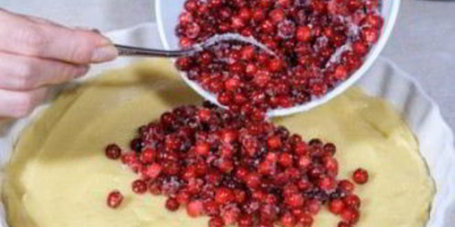 Рецепт пирога с брусникой