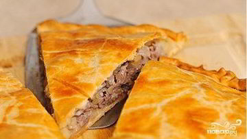 Рецепт Слоеного пирога с мясом и картошкой