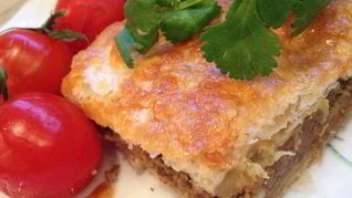 Рецепт Слоеного пирога с паштетом из куриной печени