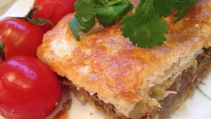 Рецепт Слоеного пирога с паштетом из куриной печени