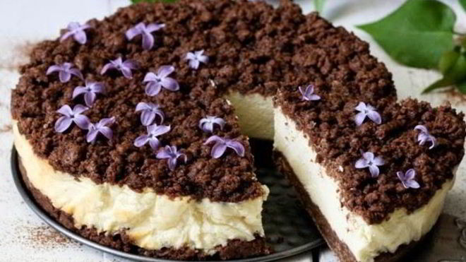 Рецепт Торфяного пирога с творожно-сметанной начинкой