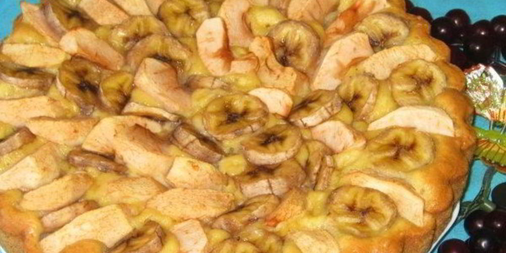 Как приготовить яблочно-банановый пирог