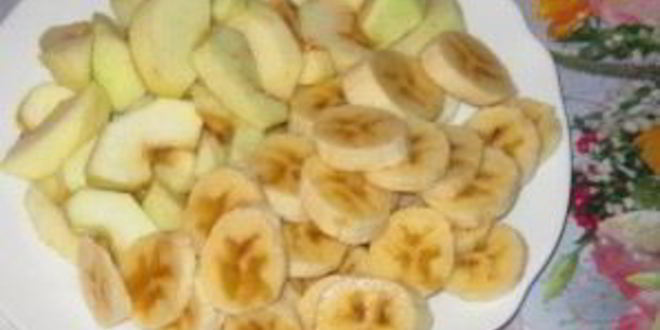 Рецепт яблочно-бананового пирог