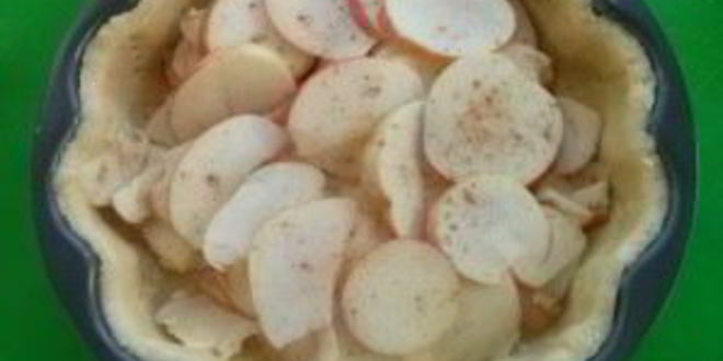 Рецепт яблочного пирога со сметанной заливкой