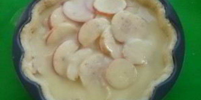 Рецепт яблочного пирога со сметанной заливкой