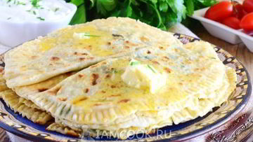 Рецепт Кутабов с зеленью