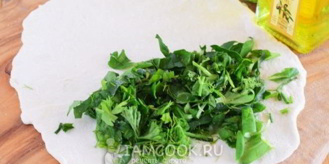 Рецепт кутабов с зеленью