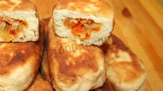 Рецепт Пирожков из теста без дрожжей на сковороде