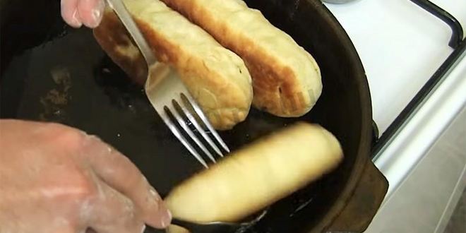 Рецепт пирожков из теста без дрожжей на сковороде