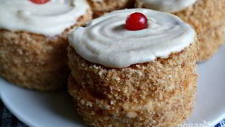 Рецепт Бисквитных пирожных с кремом