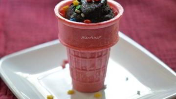 Рецепт Брауни в вафельном стаканчике