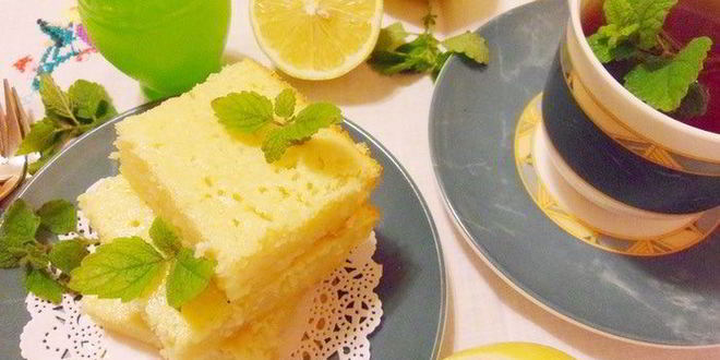 Рецепт лимонно-мятного пирожное